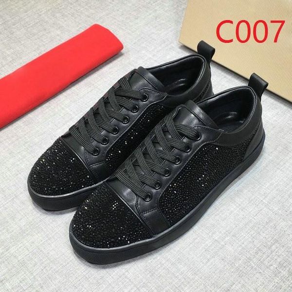 

Christain Louboutin Роскошные дизайнерские туфли шипованные Шипы мода Красная замша кожа Мужчины Женщины плоское дно роскошные туфли любителей вечеринок кроссовки