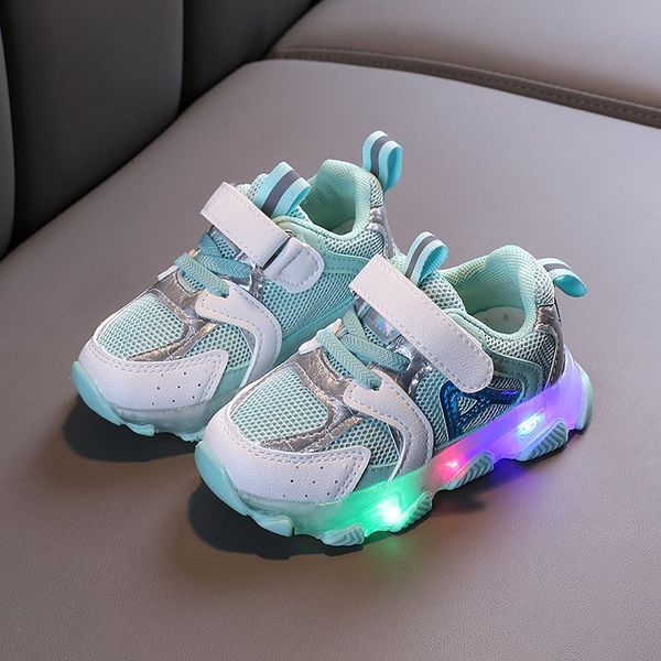 

kids shoes baby boys girls sneakers with light led glowing sports toddler children boy sneakers chaussure tenis infantil, Black