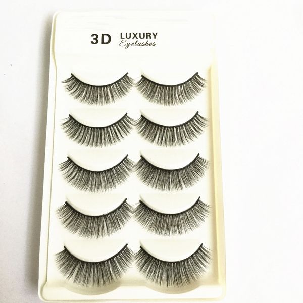 

new 5 pairs mink eyelashes natural makeup long 3d volume lashes hand made soft false eyelashes extension maquiagem