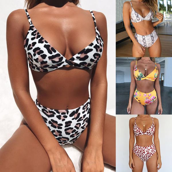 

bikinis 2019 mujer biquini femme купальный костюм женщин сексуальный леопардовый купальник бикини push up pad купальник бикини set