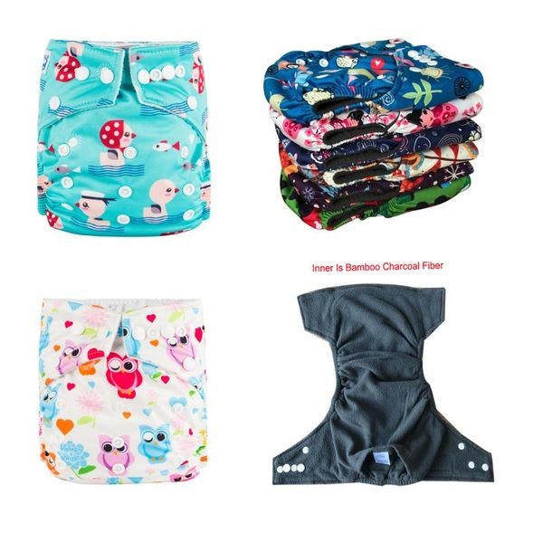 

happy new year prints organic bamboo charcoal diaper (50pcs a lot) waterproof bamboo diaper covers babyland shell