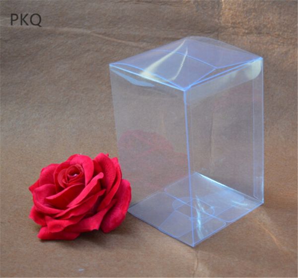

10pcs transparent waterproof plastic box clear pvc gift boxes favor candy packing souvenir box party supply