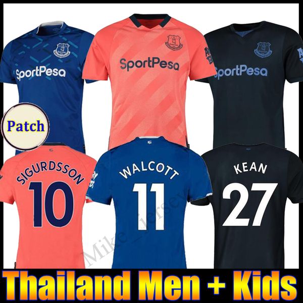 

adults and kids 2019 2020 walcott everton soccer jerseys rooney 19 20 home sigurdsson cenk tosun funes mori football shirts, Black;yellow