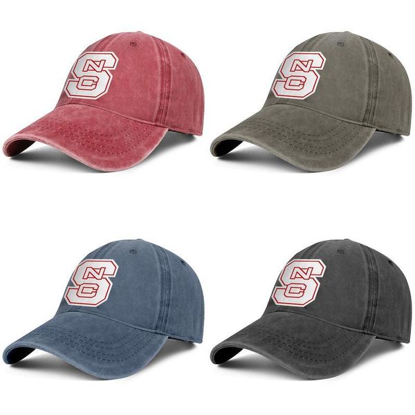 

nc state wolfpack football white logo brown mens and women trucker denim cap design designer golf design your own vintage custom trendy, Blue;gray