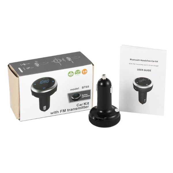 

leshp wireless in car handsbluetooth fm transmitter radio adapter car kit with remote controller black