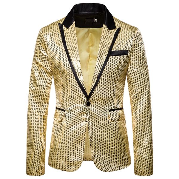 

heflashor male master sequins dresses stage costumes men suit clothing suits & blazer show jacket outerwear, White;black