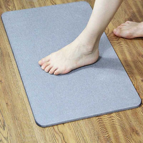 

natural diatom absorbent foot pad non-slip quick-drying floor mat for bathroom diatomite bath mat for bathroom entrance