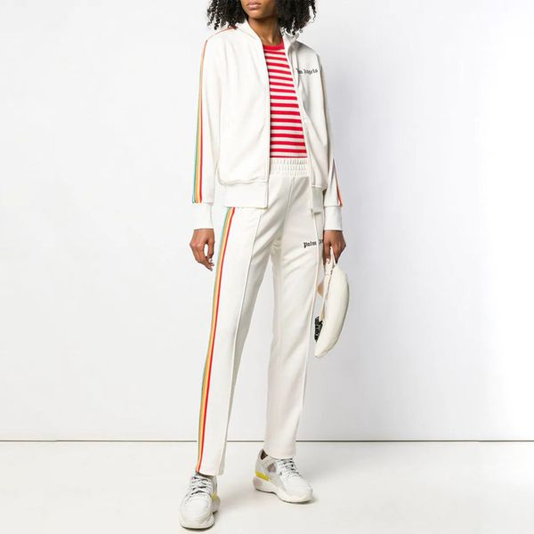 

luxury men trouser fashionrainbow ribbon pants for men women designer long pants casual brand trouser with branded letter print, Black;white