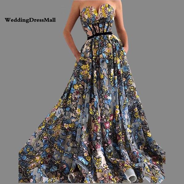 

long custom made embroidery lace plus size luxury arabic abendkleider evening dress robe soiree grande taille prom dress, Black;red