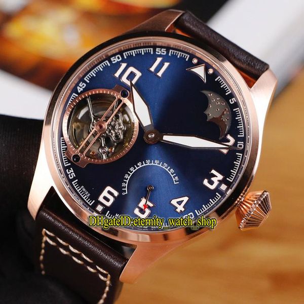 

9 color luxury pilot's little prince series iw590303 power reserve blue dial automatic mens watch rose gold case leather sport sport wa, Slivery;brown