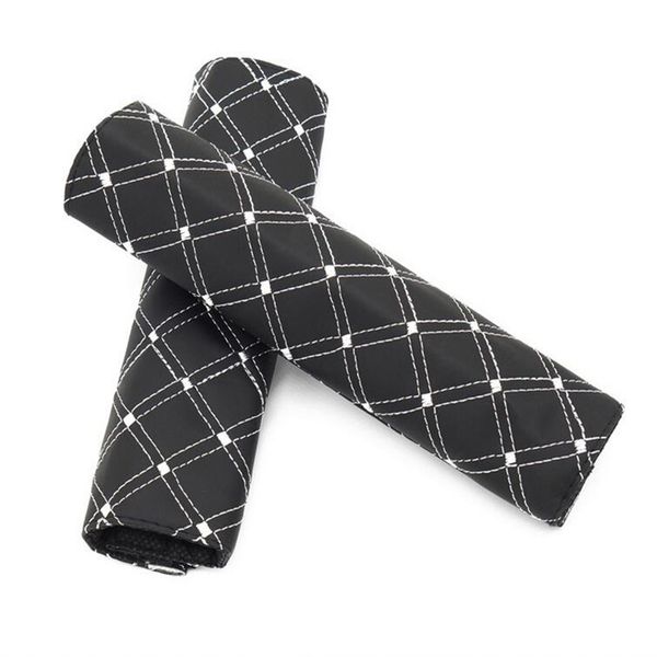 

2pcs/set car seat belt shoulder pads pu comfortable driving seat belt protecting cover clip padding strap auto accessorie