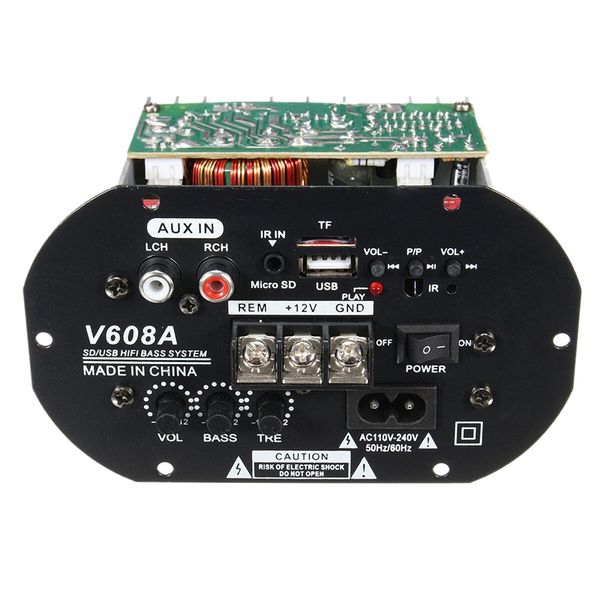 

12v/220v 80w high power bass car hi-fi subwoofer board module tf usb