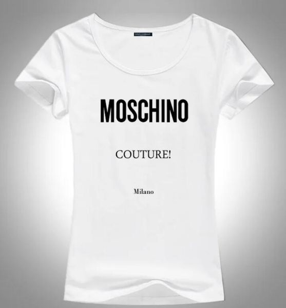 

wholesale - women's casual short sleeve letter printing shirt simple summer white t-shirt