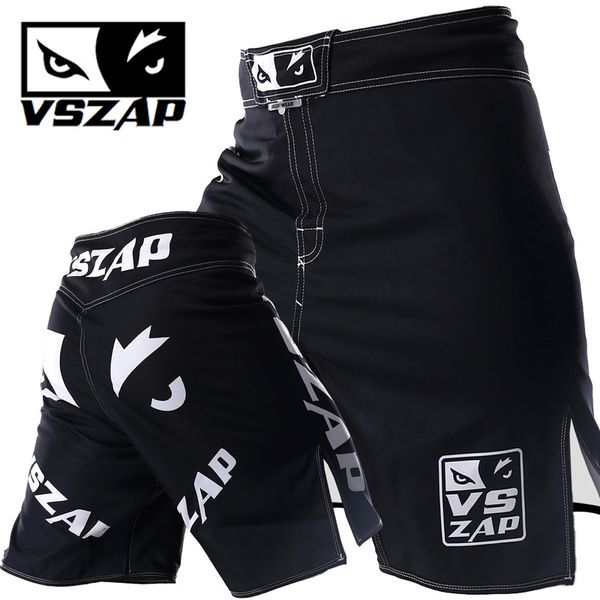 

vszap wofs eyes shorts boxing trunks motion jiu-jitsu pants bad bo boxe muay thai shorts kickboxing training fightwear, Blue