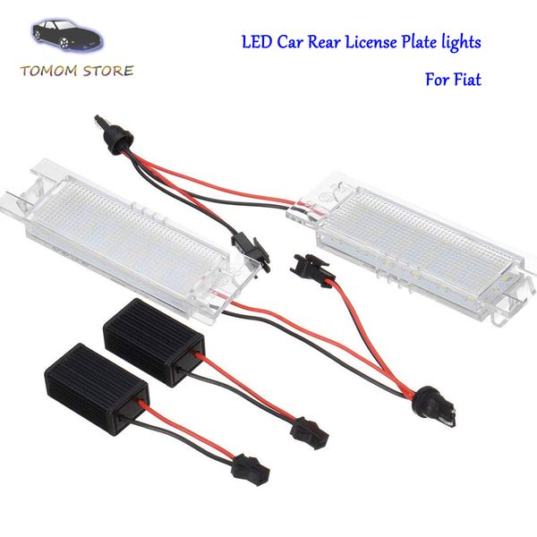 

2x canbus no error led white rear number license plate lights for 500l grande punto marea 185 multipla 186 doblo punto tipo