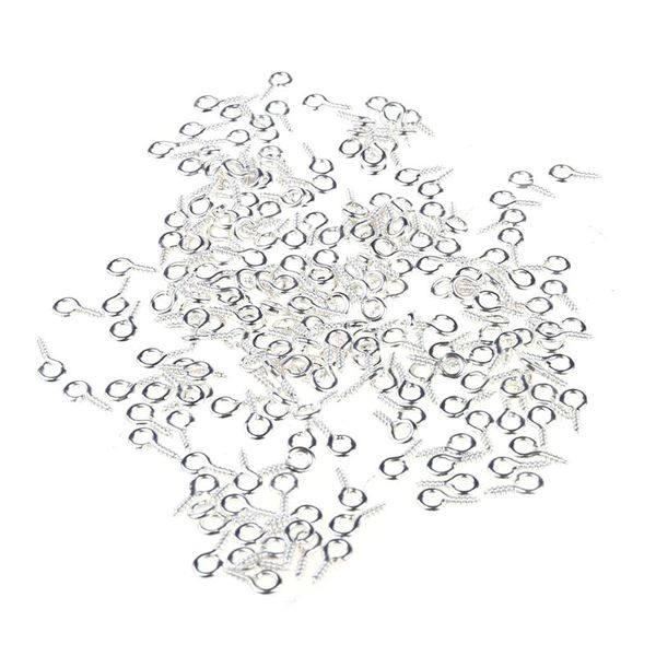 

600 mini screw eye pin peg jewelry small screw eye pins, pins hooks, eyelets threaded silver clasps hooks screws