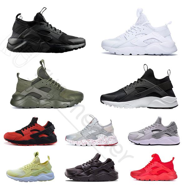 

Triple Black Huarache 4.0 Hot ultra Running mens shoes Medium Olive Blue Lagoon Wolf Grey Platinum 1.0 Women Fashion Sports Sneakers