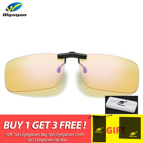 

2019 new eyeglasses anti blue ray clip-on clip lens for light computer phone game tv working eyewear glasses, Silver
