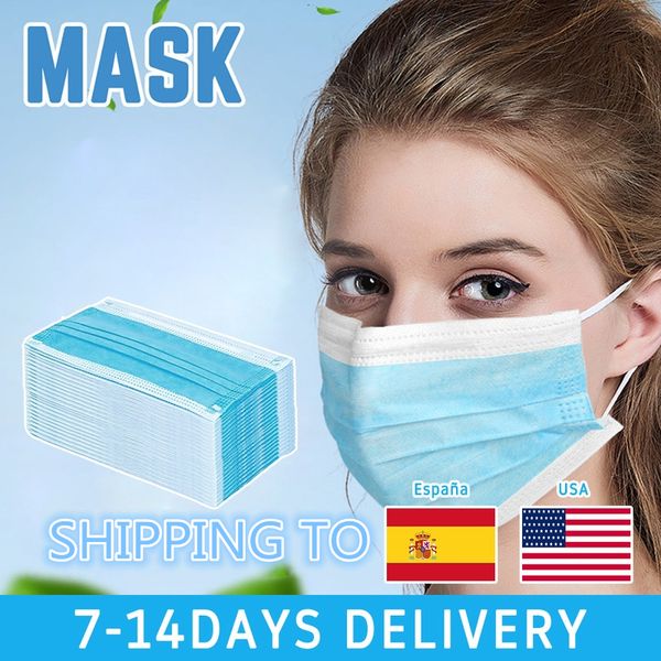 

fast delivery 3 layers disposable mask non-woven face mask personal outdoor protect dustproof healthy care masks in stcok