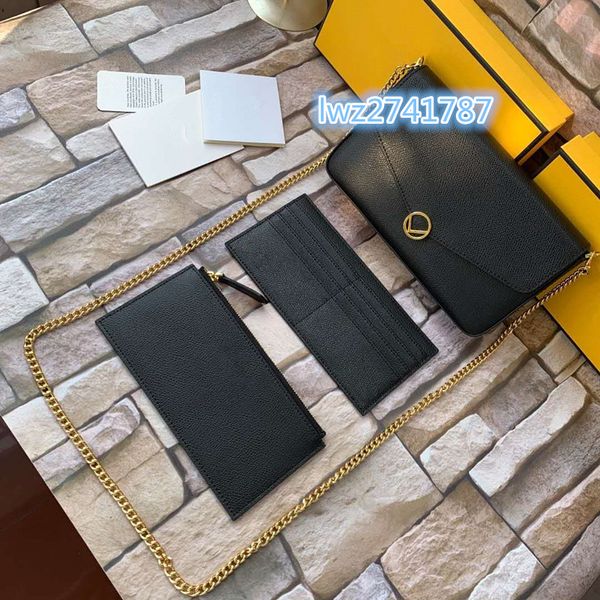 

excellent quality fashion woman bag genuine leather bag handbag shoulder bag purse cluth wallet with box