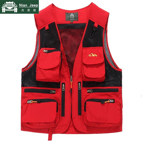 

new outwear pgraphy vest men sleeveless jacket multi pocket mens waistcoat mesh vest male chaleco hombre plus size m-5xl, Black;white
