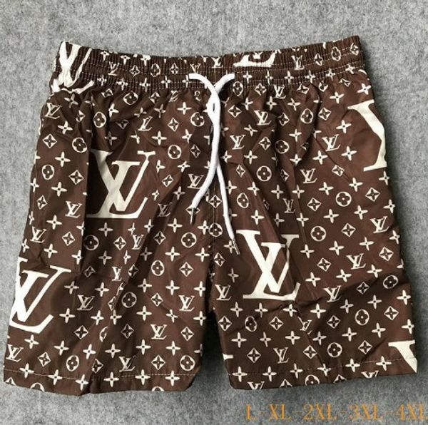 

new board shorts fashion letter print mens summer beach shorts pants swimwear bermuda male surf men swim men shorts trousers, Black