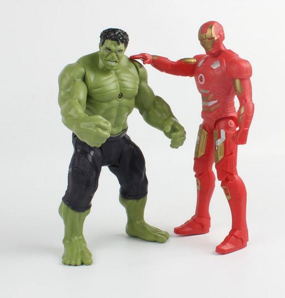 

4 styles marvel kids toy hulk iron man captain america thor action figures avengers super heros 18cm pvc model christmas birthday gift toys