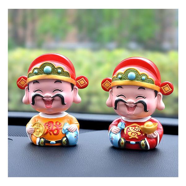 

car decoration car creative small wealth god shaking his head cute interior