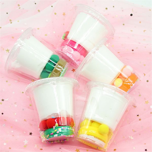 

diy cloud cotton soft fruit pink slime toys drawing mud ice cream thousand silk slime history lime diy silk mud toys 150ml