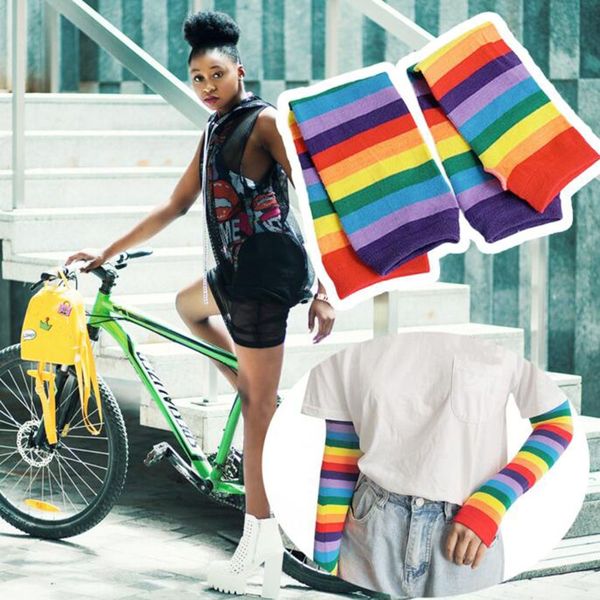

1pair arm sleeves quick dry uv protection running basketball armguards sports cycling bike arm warmers elbow pads covers, Black