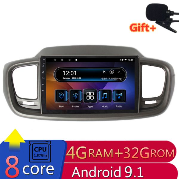 

10" 4g 2.5d ips 8 core android 9.1 car dvd multimedia player gps for kia sorento 2015 2016 2017 audio car radio navigation
