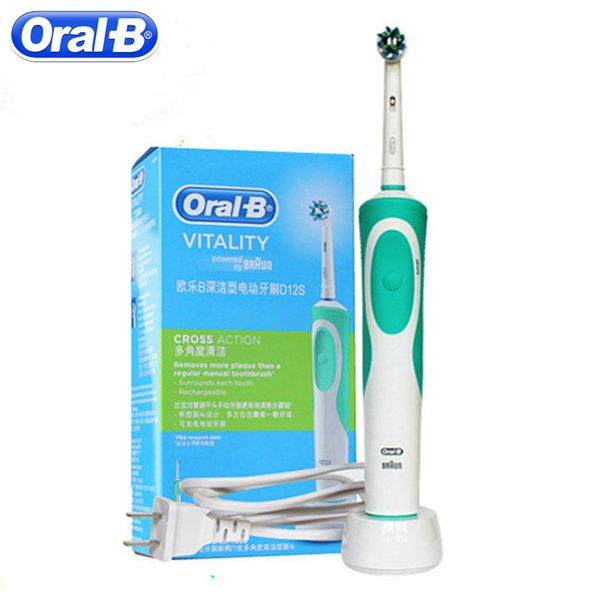 

oral b sonic electric toothbrush rechargeable d12s oral care teeth whitening vitality rotating tooth brush dental brush teeth