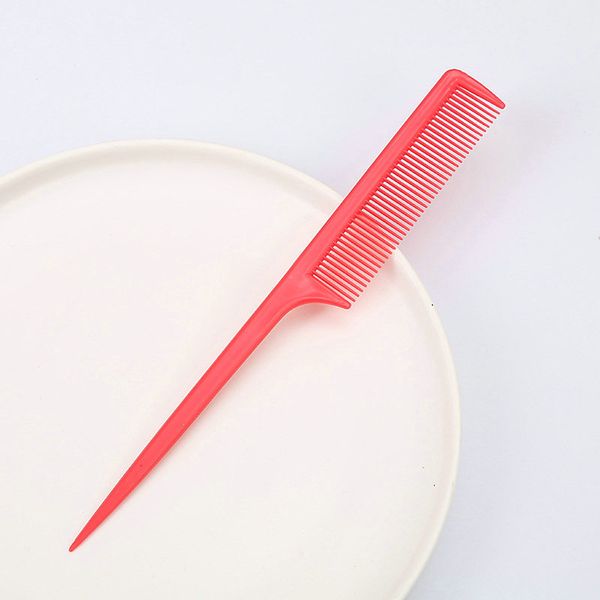 

metal rat tail comb sally's redsalon professional beauty tools giallo pettine a punta appuntita metal rat sqtrimmer lllbr, Silver