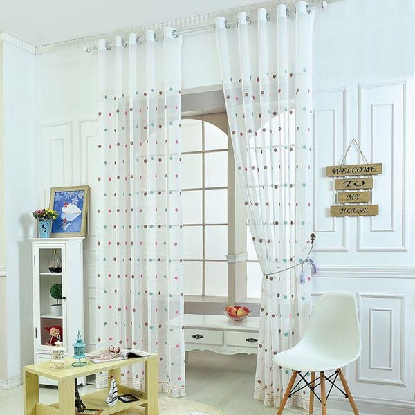 

волновой точки полосатый вышивка шторы домашнее украшение шторы для гостиной new2