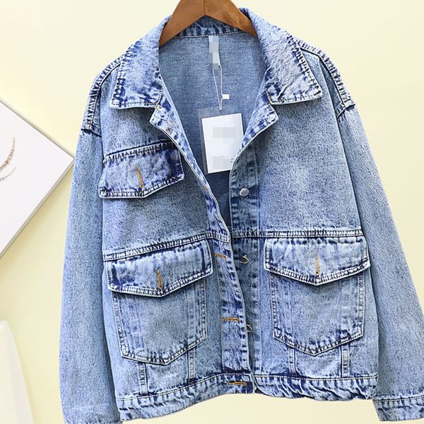 

tvvovvin 2019 autumn new casual fashion temperament women's jacket loose plus long sleeve short denim coat c365, Black;brown