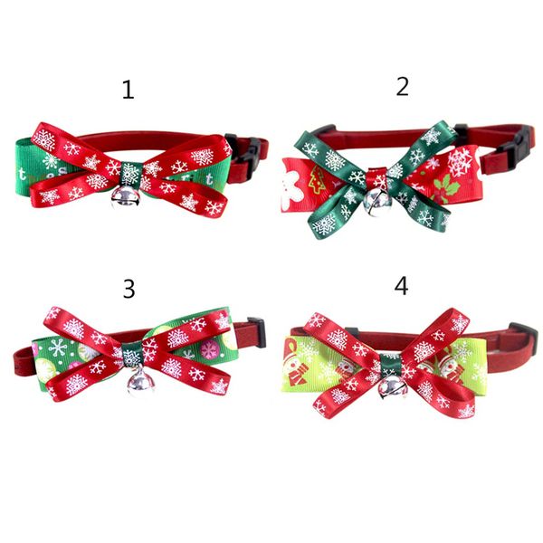 

christmas pet dog mini bowknot collar dog bells cat bow tie pet cup puppy baby cat rabbit dog necklace bowknot for dogs cats