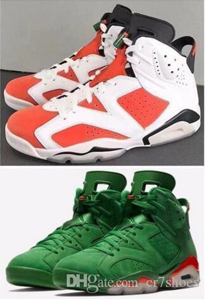 

2019 gatorade 6 men basketball shoes 6s gatorade green orange training sneakers sports shoes size eur 40-47