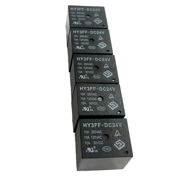 

5pieces power relay hy3ff-dc24v 24v dc 10a 250 vac power relay pcb type