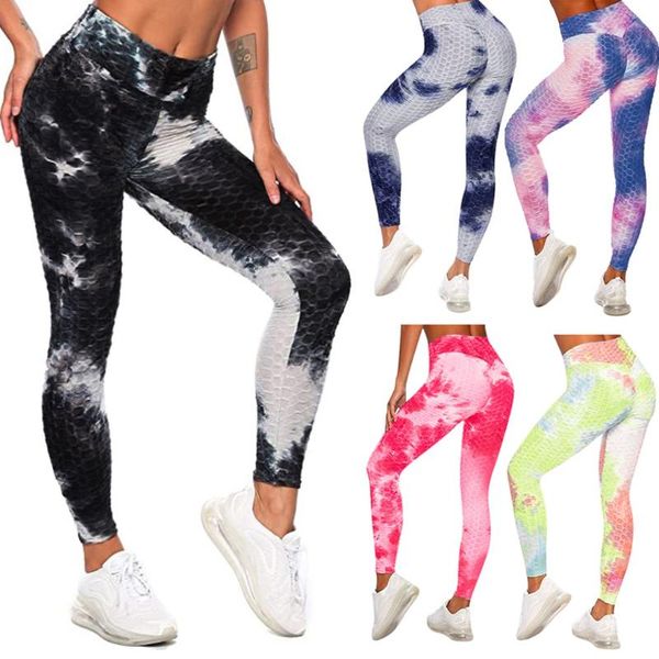 

women's high waisted leggings slimming scrunch print pants female ruched bulift exercise trousers large size s-2xl, Black