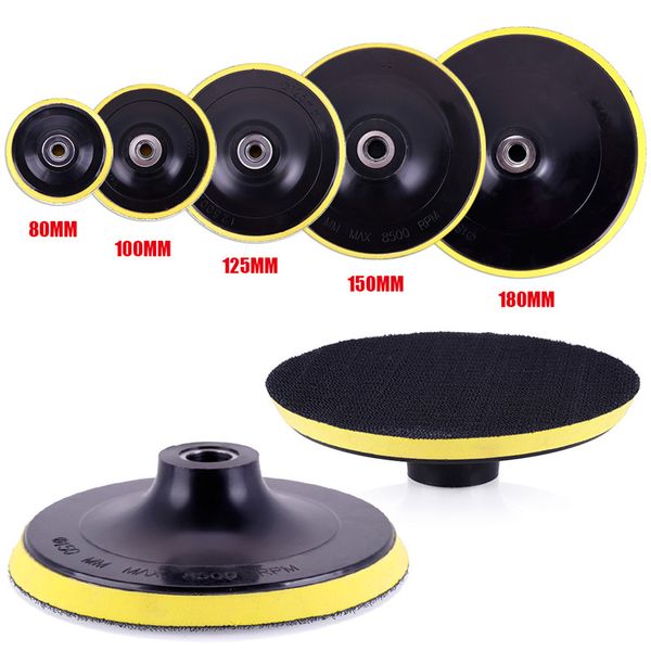 

125mm car polishing buffing pad hook loop backer plate select size sets backing