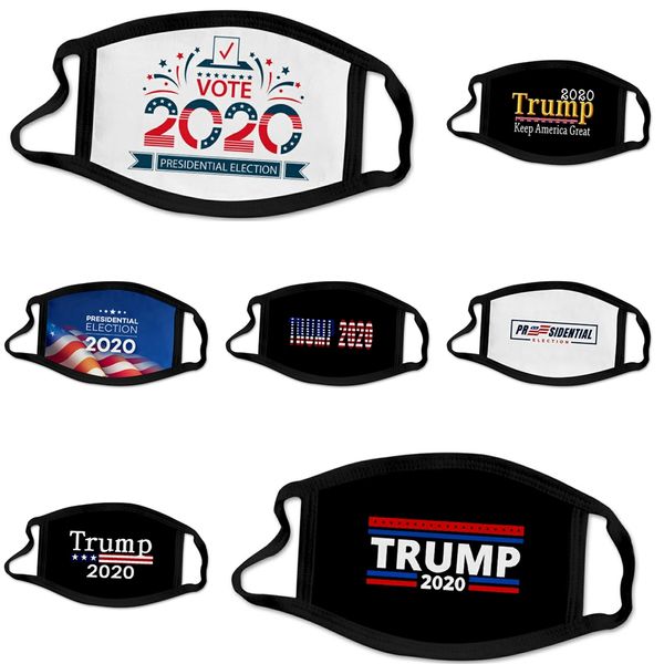 

reusable cotton mouth face mask er designer trump face mask with valve #430, Black