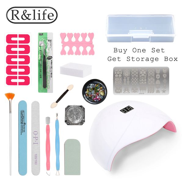 

36w uv led lamp portable quick drying gel lamp curing all nail gels lcd display usb connector nail dryer tools set