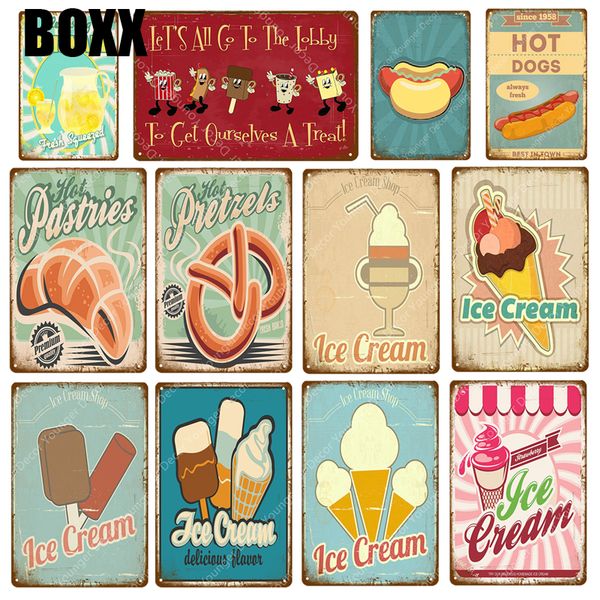 

вкусная еда фруктовый пирог мороженое металлическая жесть вывески настенная живопись мемориальная доска винтажный плакат паб бар кафе магази