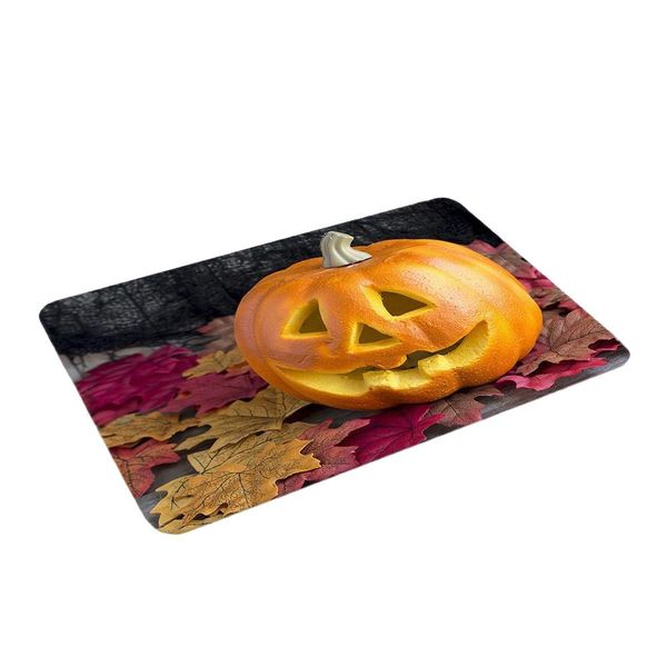 

halloween pumpkin bathroom kitchen anti-slip floor mat doormat foot pad 40*60cm