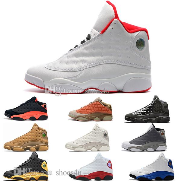 

in stock 13 13s cap and gown terracotta blush mens basketball shoes chicago black infrared flints bred men sport sneakers designer us 5.5-13