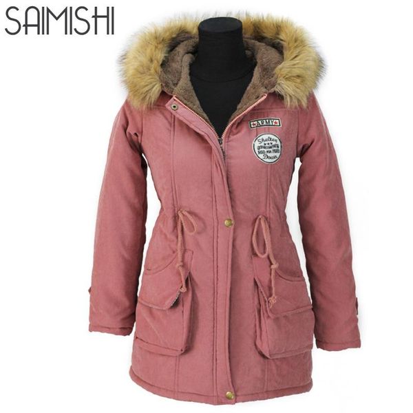 

autumn parkas winter jacket women coats female outerwear casual long down cotton wadded lady woman fashion warm, Black