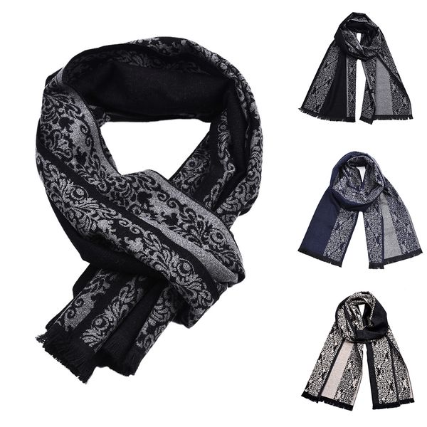 

couples winter scarf flower pattern women men shawl blanket scarf winter autumn neckwear neck warmer, Blue;gray