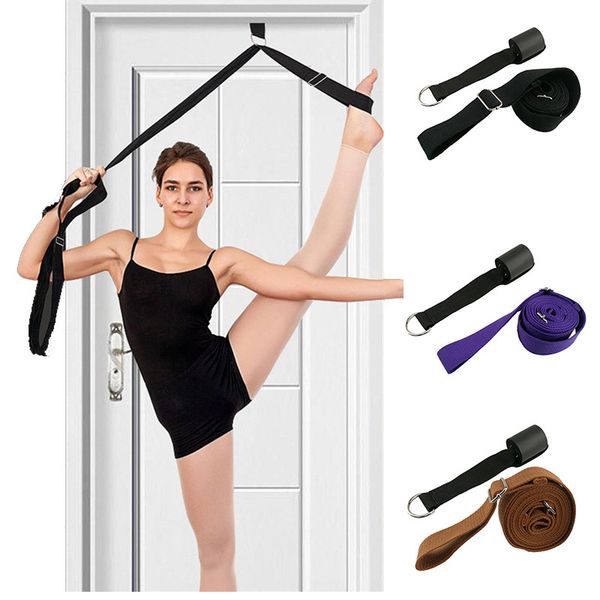 

lateefah yoga stand door flexibility door stretching stretcher strap dance gymnastics trainer yoga leg stretch belt train