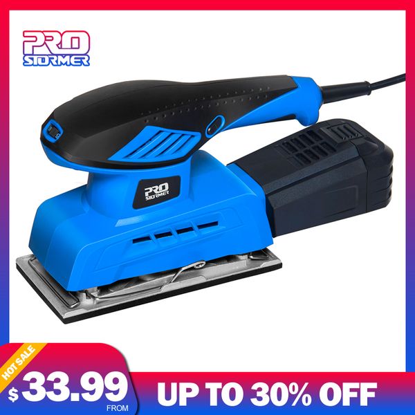 

prostormer 240w 220v electric random orbital sander 7 variable speed sheet sanding machine woodworking tool dust collection
