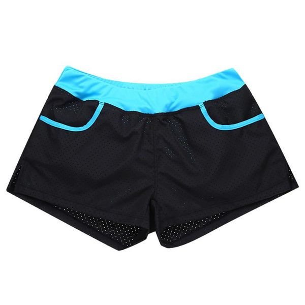 

yoga outfits women's sport shorts loose quick-drying running pants black light blue women pantalon corto deporte mujer #20, White;red